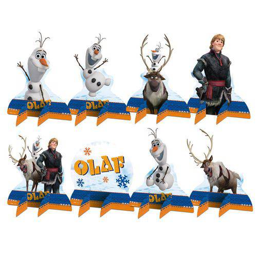 Decoraāo De Mesa Frozen Olaf 08 unidades
